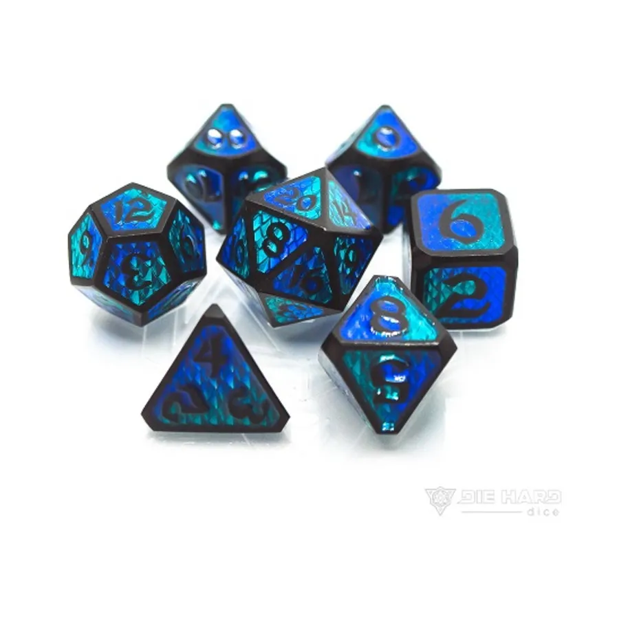 

Полиэтиленовый набор Drakona Embers - Сейн (7), Metal Poly Dice Sets (Die Hard Dice)