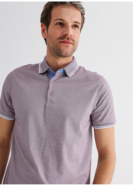 Базовая однотонная сиреневая мужская футболка-поло Fabrika Comfort