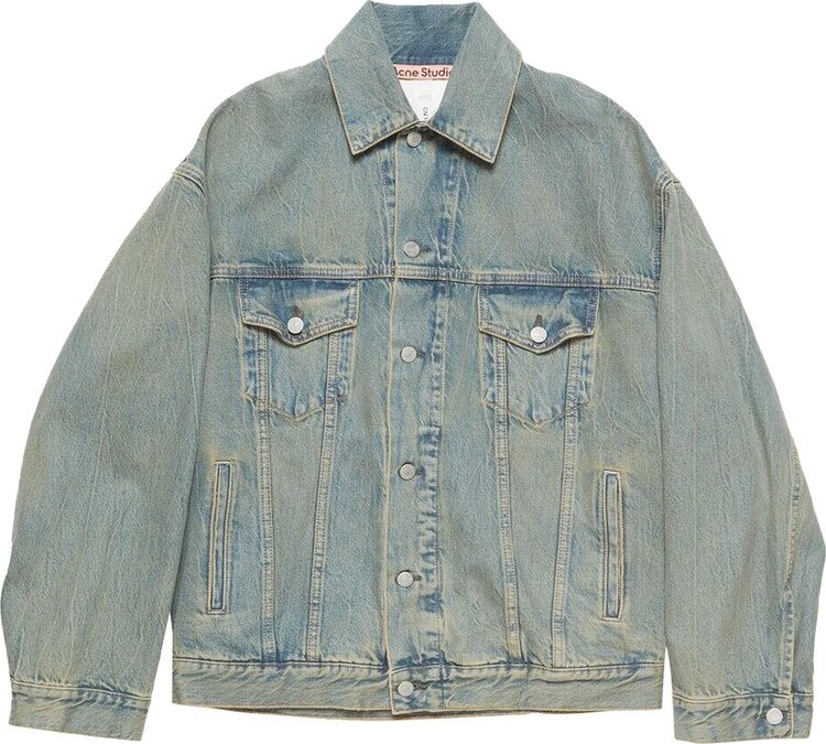 

Куртка Acne Studios Oversized Fit Denim 'Blue/Beige', синий