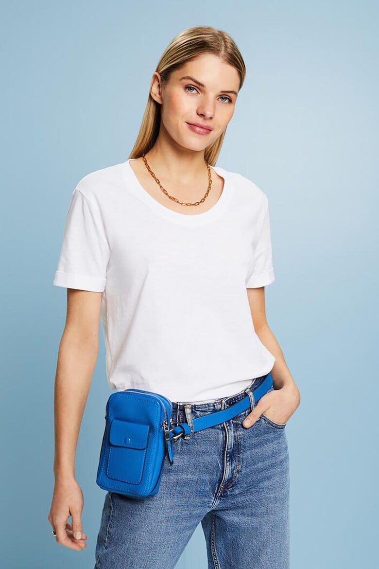 

Футболка с овальным вырезом Esprit, белый
