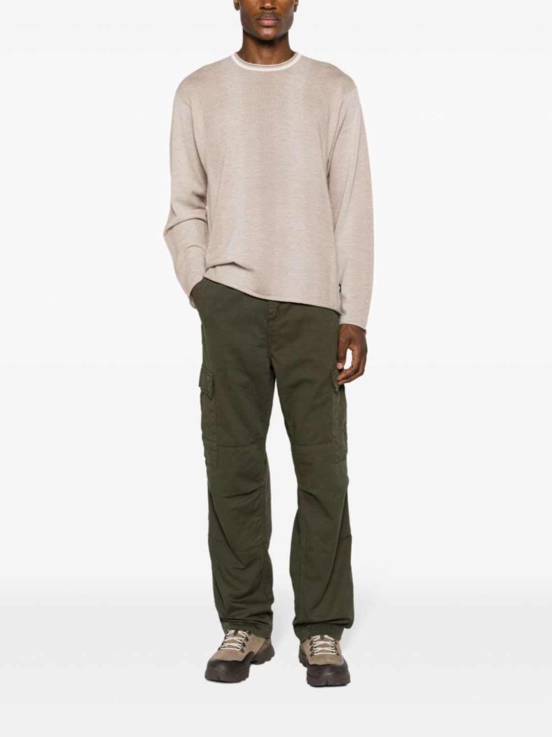 

Шерстяной джемпер в теневую полоску Stüssy, коричневый