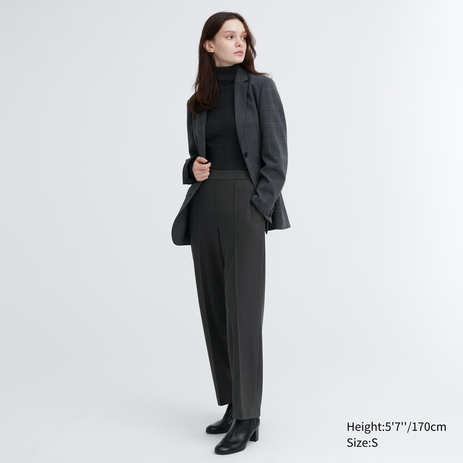 

Легкие широкие брюки Uniqlo, темно-серый