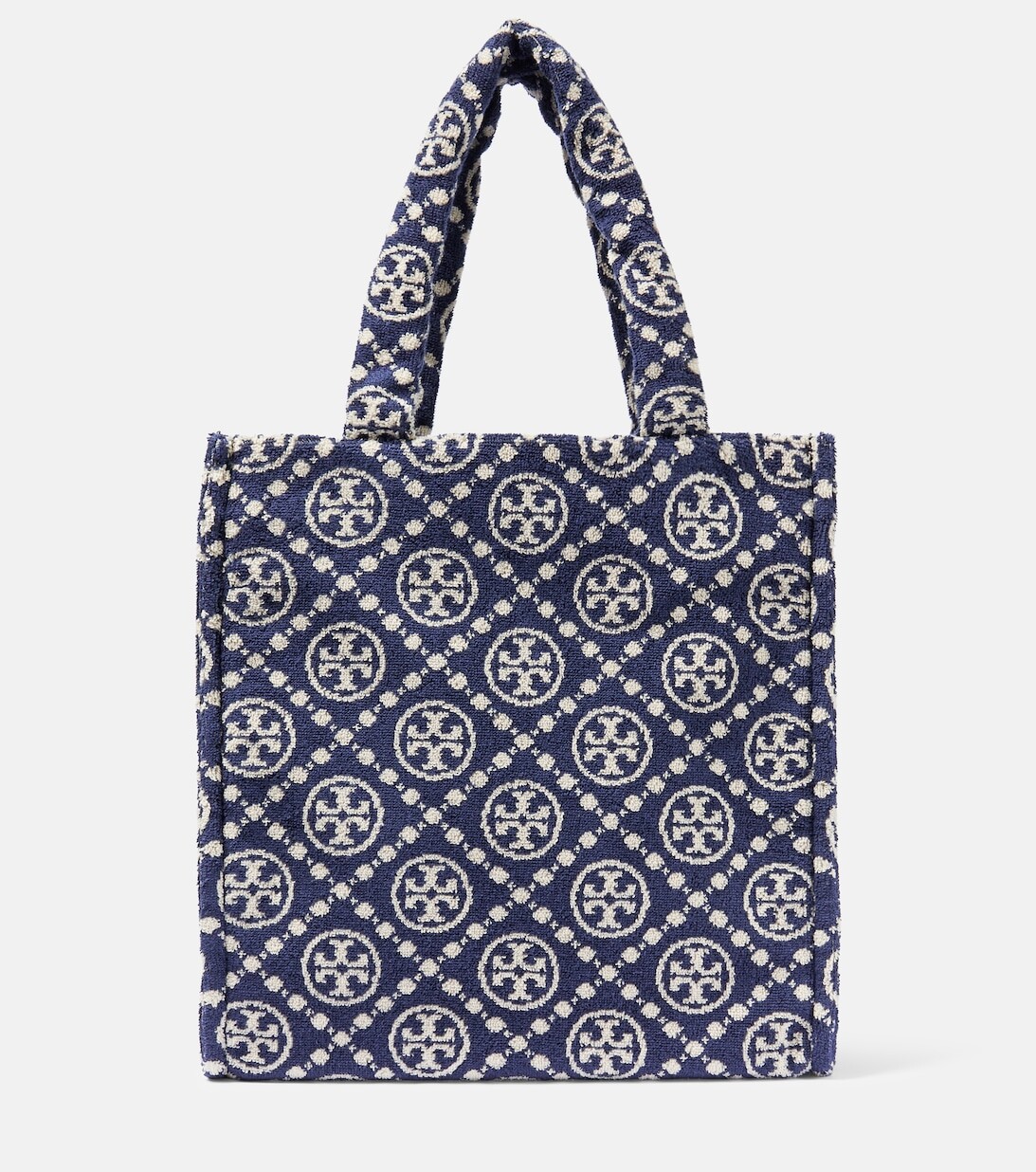 

Сумка-тоут T Monogram Medium из хлопка Tory Burch, синий