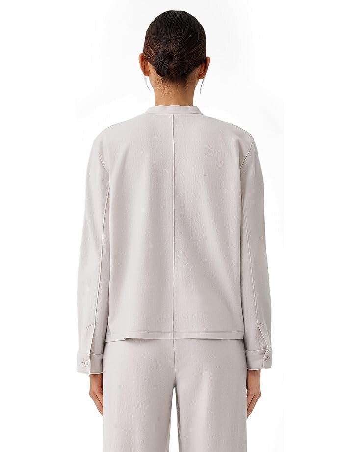 

Куртка Eileen Fisher Mandarin Collar Jacket, цвет Chalk