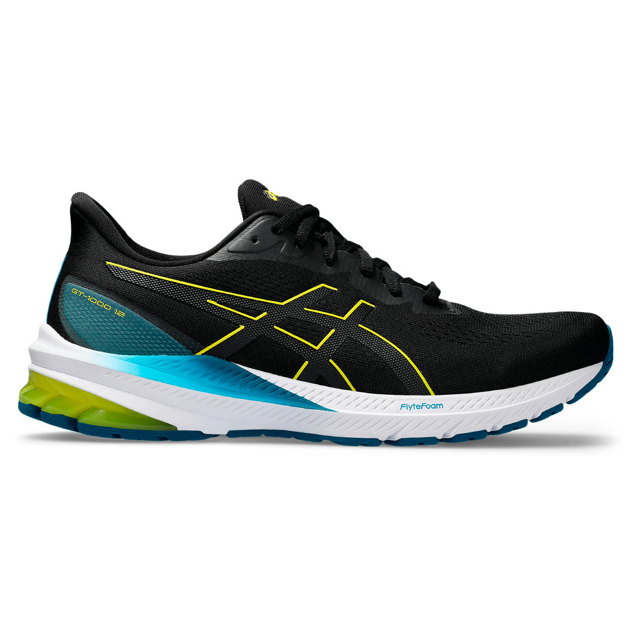 

Беговая обувь Asics GT 1000 12, цвет Black/Bright Yellow