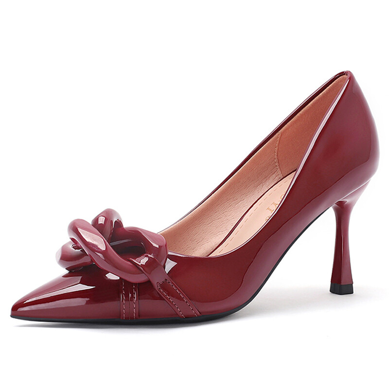 

Туфли женские на высоком каблуке Lanza, цвет Wine red 7.5CM
