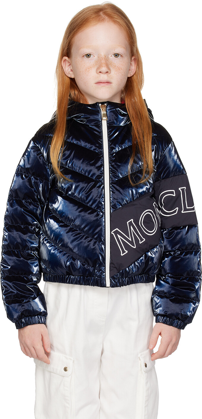 

Moncler Enfant Kids Темно-синий пуховик Vonnes