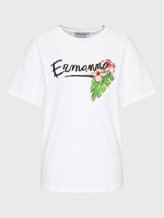 

Футболка стандартного кроя Ermanno Firenze, белый