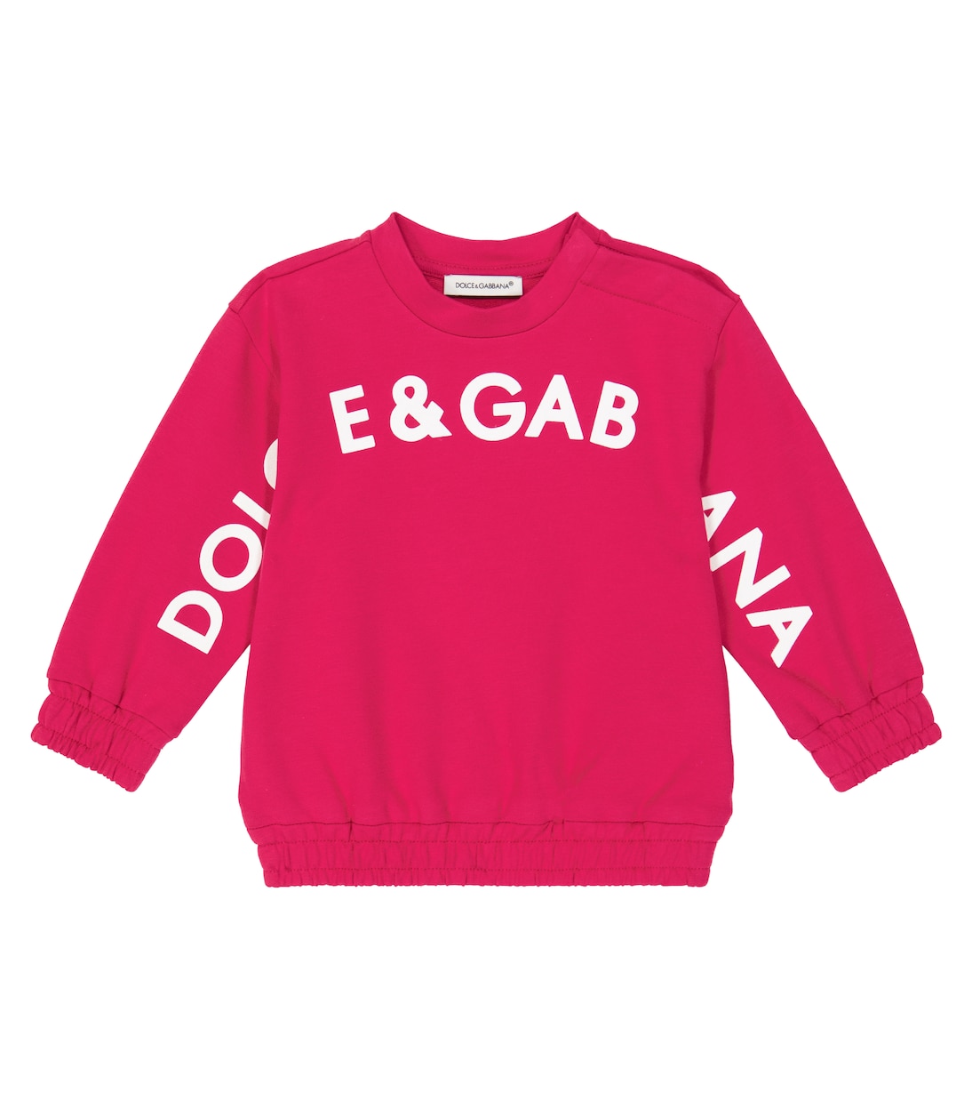 

Толстовка из хлопкового джерси с логотипом Dolce&Gabbana Kids, фиолетовый