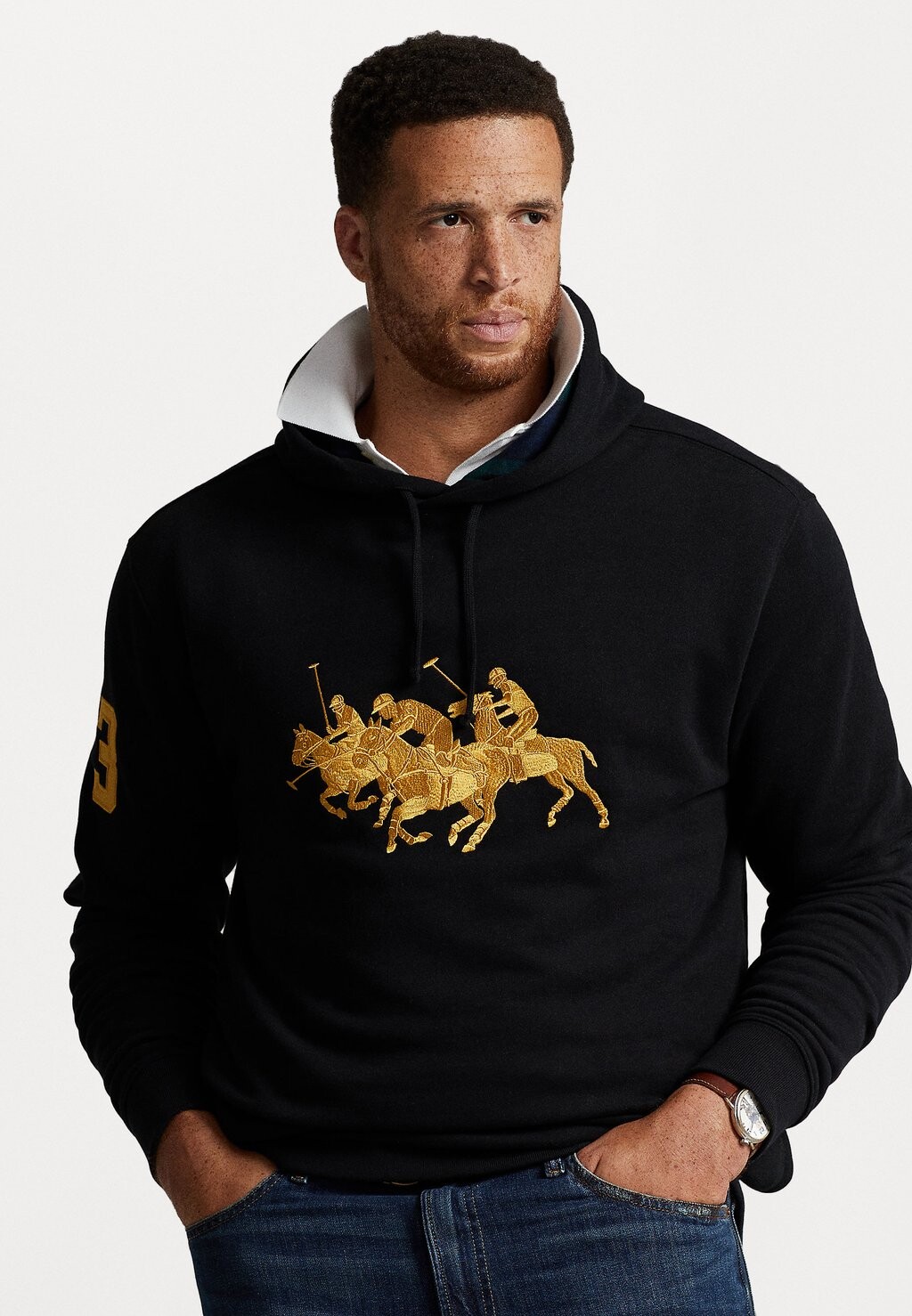 

Толстовка с капюшоном HOOD LONG SLEEVE Polo Ralph Lauren Big & Tall, черный