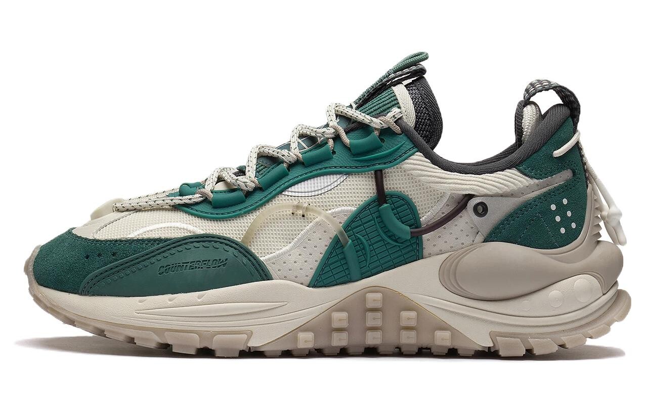 

LINING CF Lifestyle Shoes Men Low-top Blue Spruce Green/pearl White