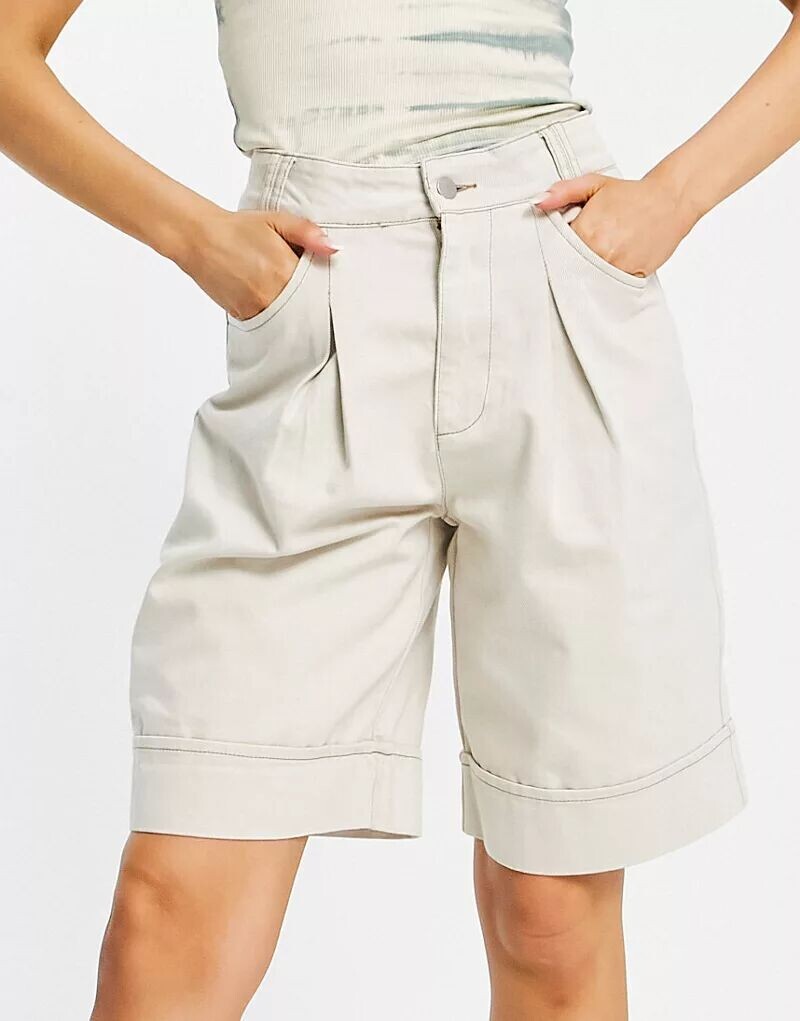 

Хлопковые шорты Vero Moda Aware в цвете экрю - КРЕМОВЫЙ