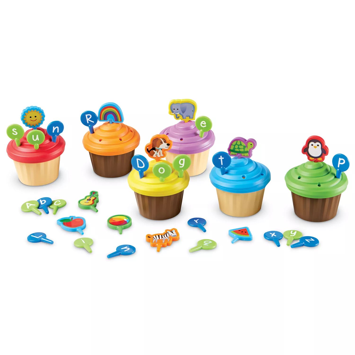 Учебные ресурсы ABC Party Cupcake Toppers Learning Resources