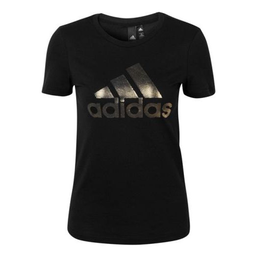 Футболка adidas Foil t-shirt Sports Stylish Round Neck Short Sleeve Black, черный
