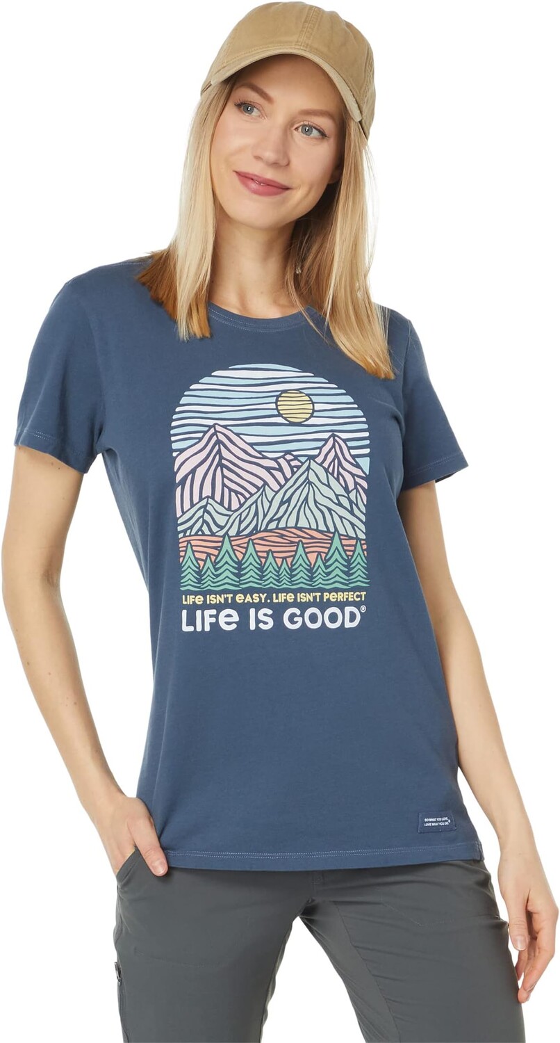 

Футболка Life Isn’t Easy Crusher с короткими рукавами Life is Good, цвет Darkest Blue