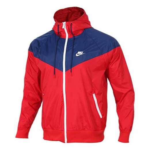 

Куртка Nike Sportswear Windrunner Hooded Jacket Red Blue, красный