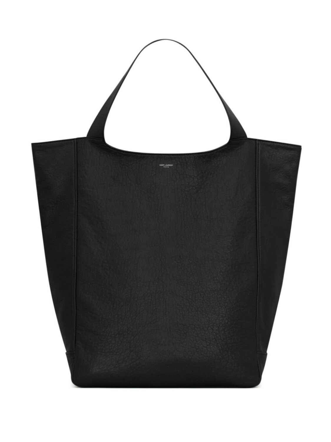 Saint Laurent сумка-тоут с нашивкой-логотипом, черный