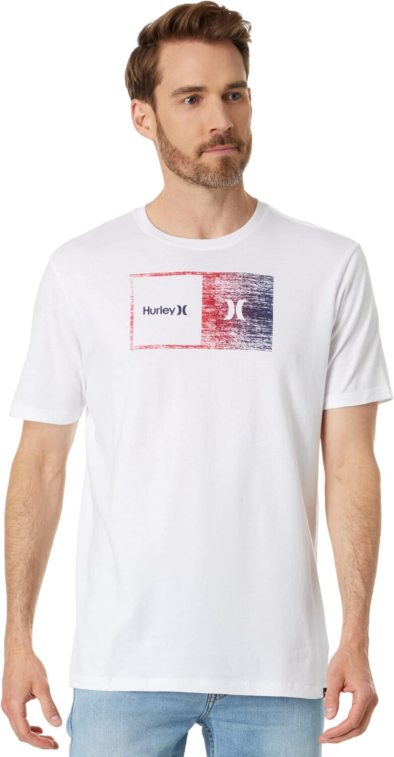 

Футболка Halfer с градиентом и короткими рукавами Hurley, белый