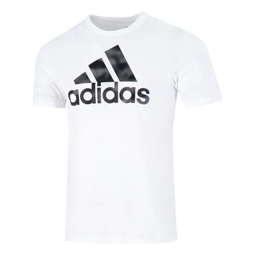 Футболка Men's adidas Camo T Athleisure Casual Sports Logo Round Neck Short Sleeve White T-Shirt, мультиколор