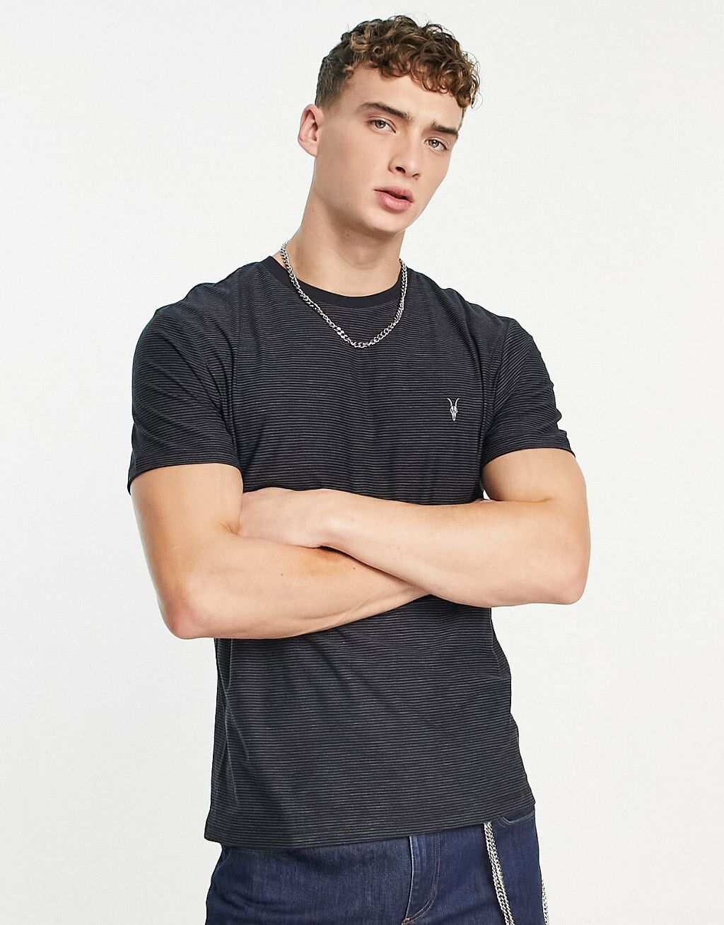 

Черная футболка с логотипом AllSaints Carlton