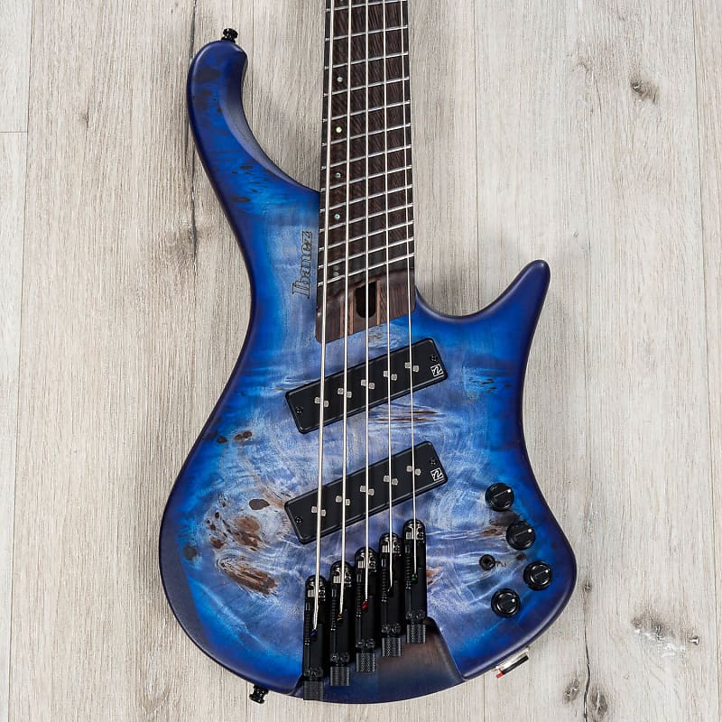 Басс гитара Ibanez EHB1505MS Headless 5-String Multi-Scale Bass, Pacific Blue Burst Flat