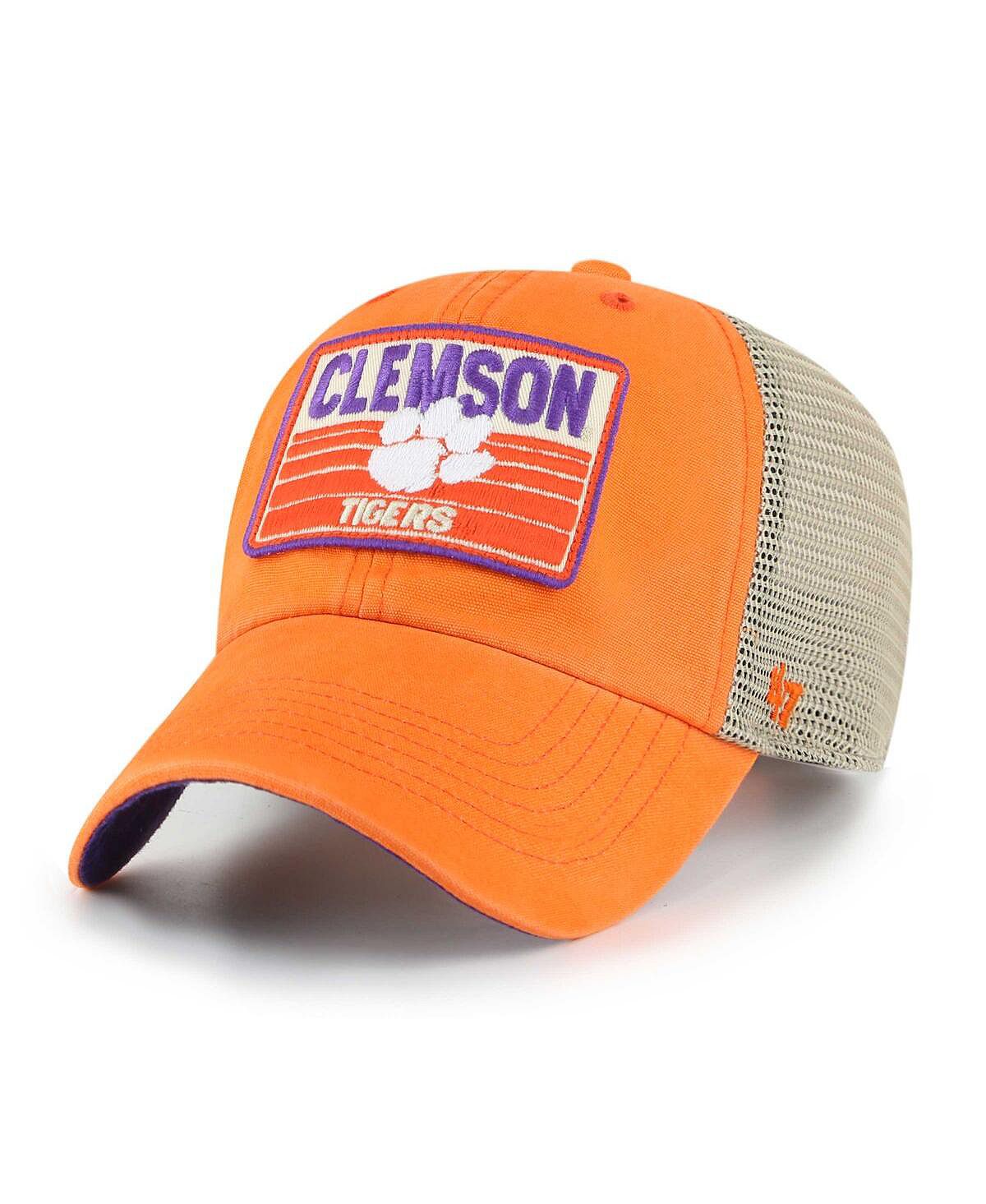 Мужская оранжевая кепка Clemson Tigers Four Stroke Clean Up Trucker Snapback '47 Brand