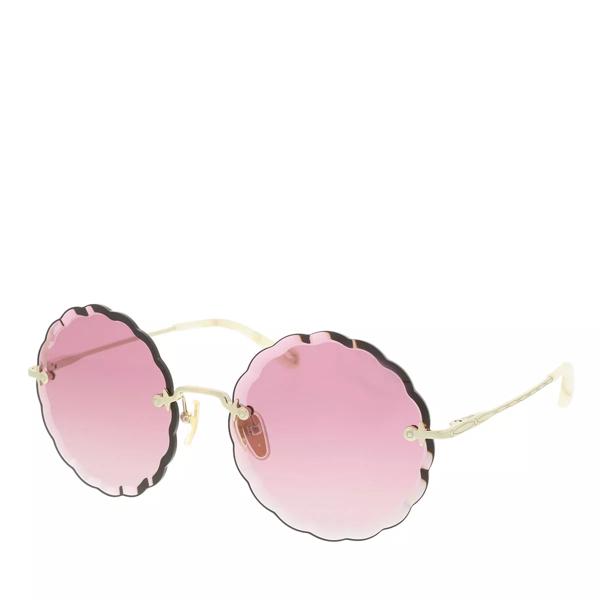 

Солнцезащитные очки rosie rimless rounded metal sunglasses gold-gold-pink Chloé, желтый