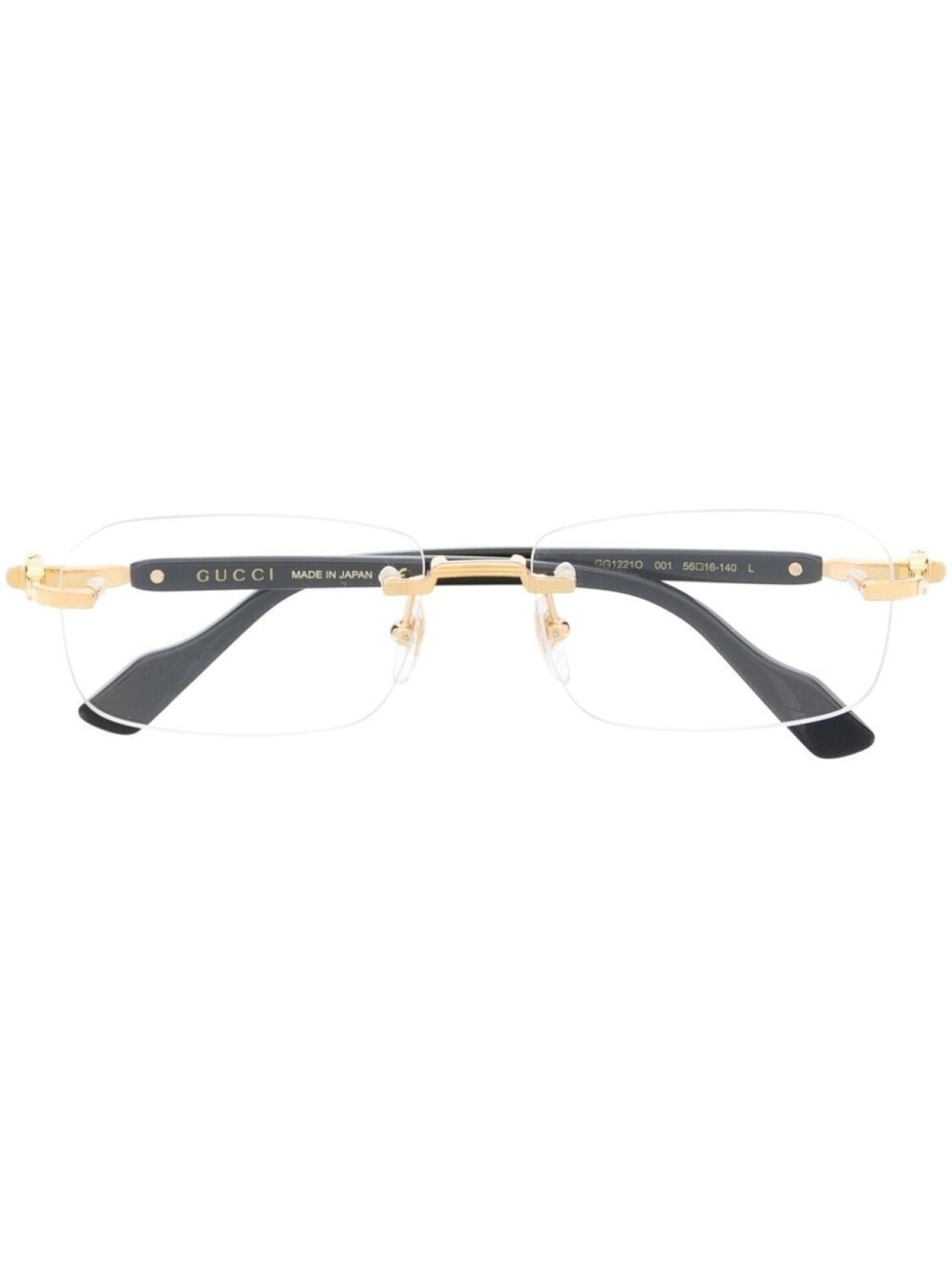 

Gucci Eyewear очки в безободковой оправе, золотистый