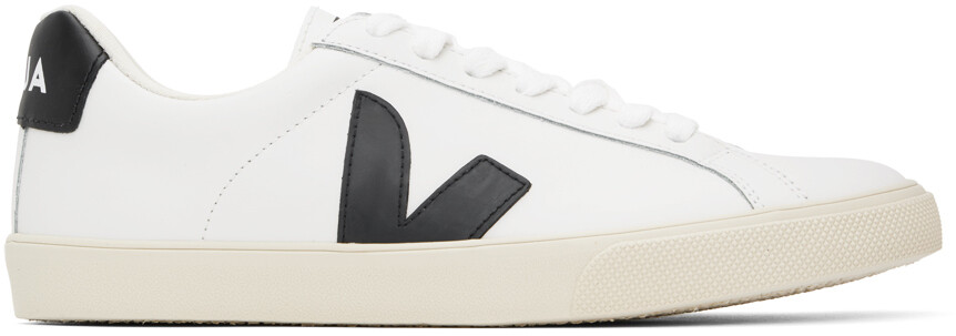 

Бело-черные кожаные кроссовки Esplar Veja, цвет Extra white/Black