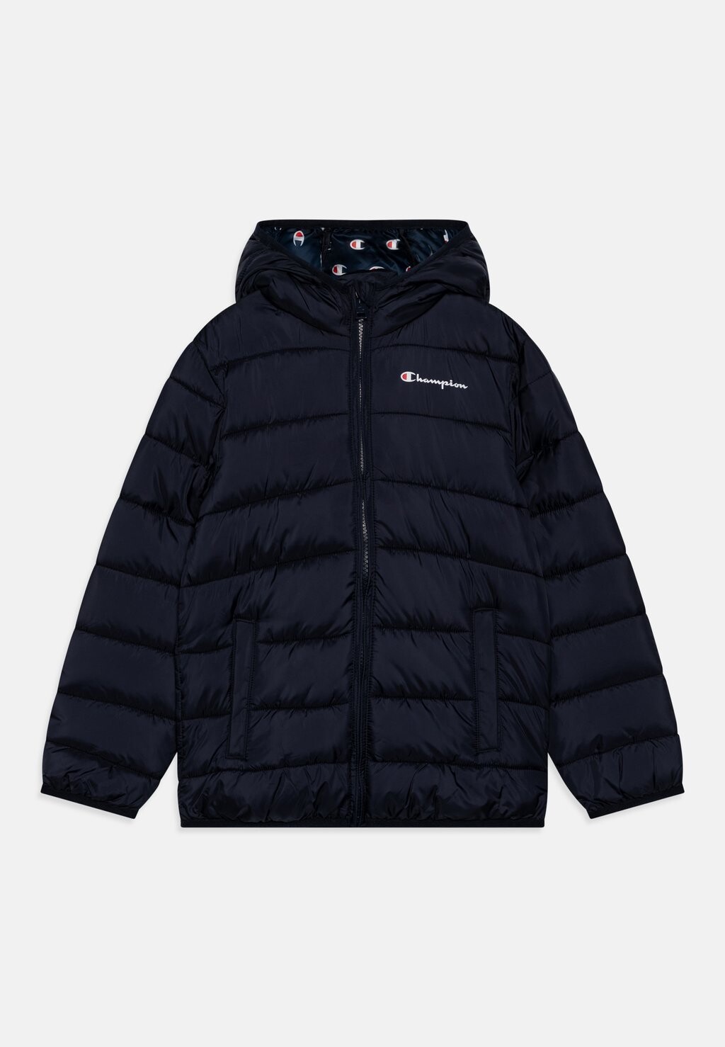 Зимняя куртка SCRIPT SHOP HOODED CONTRAST SMALL LOGO UNISEX Champion, темно-синий