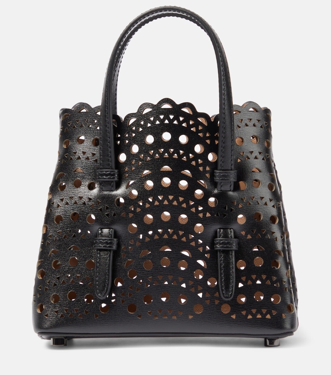 

Кожаная сумка-тоут mina 16 vienne wave Alaïa, черный