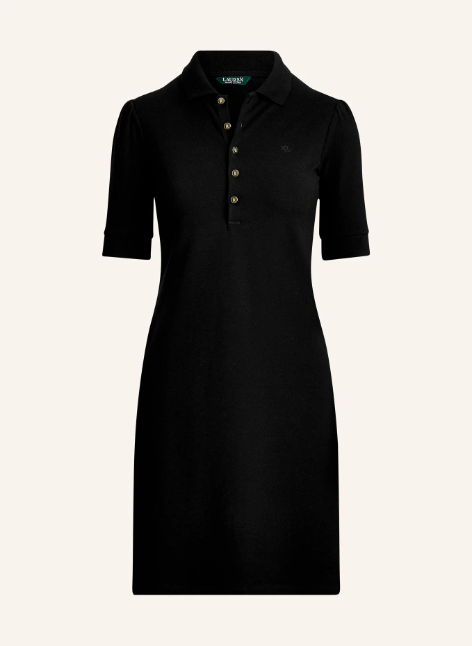 Платье-поло из пике Lauren Ralph Lauren, черный футболка ralph lauren хлопок однотонная 3 шт размер s черный