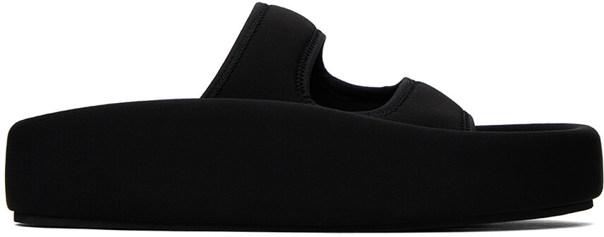

Черные шлепанцы на платформе MM6 Maison Margiela
