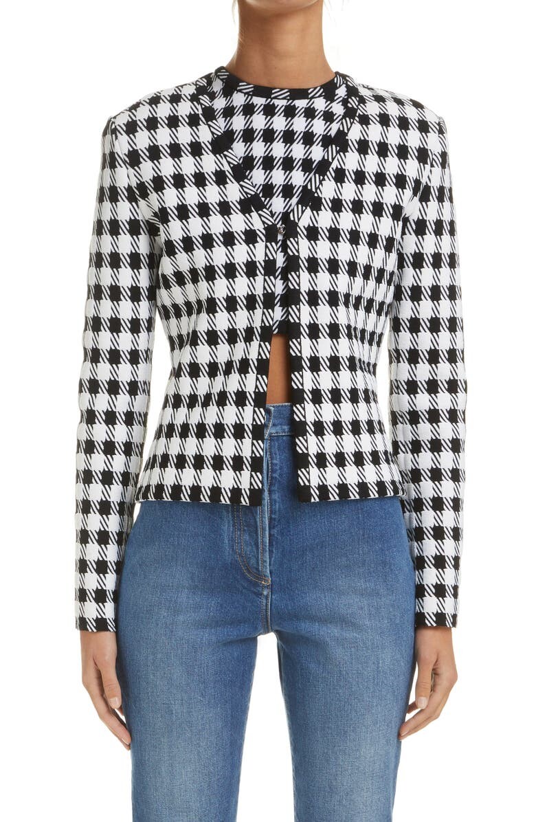 

Вязаный кардиган в клетку ALAÏA