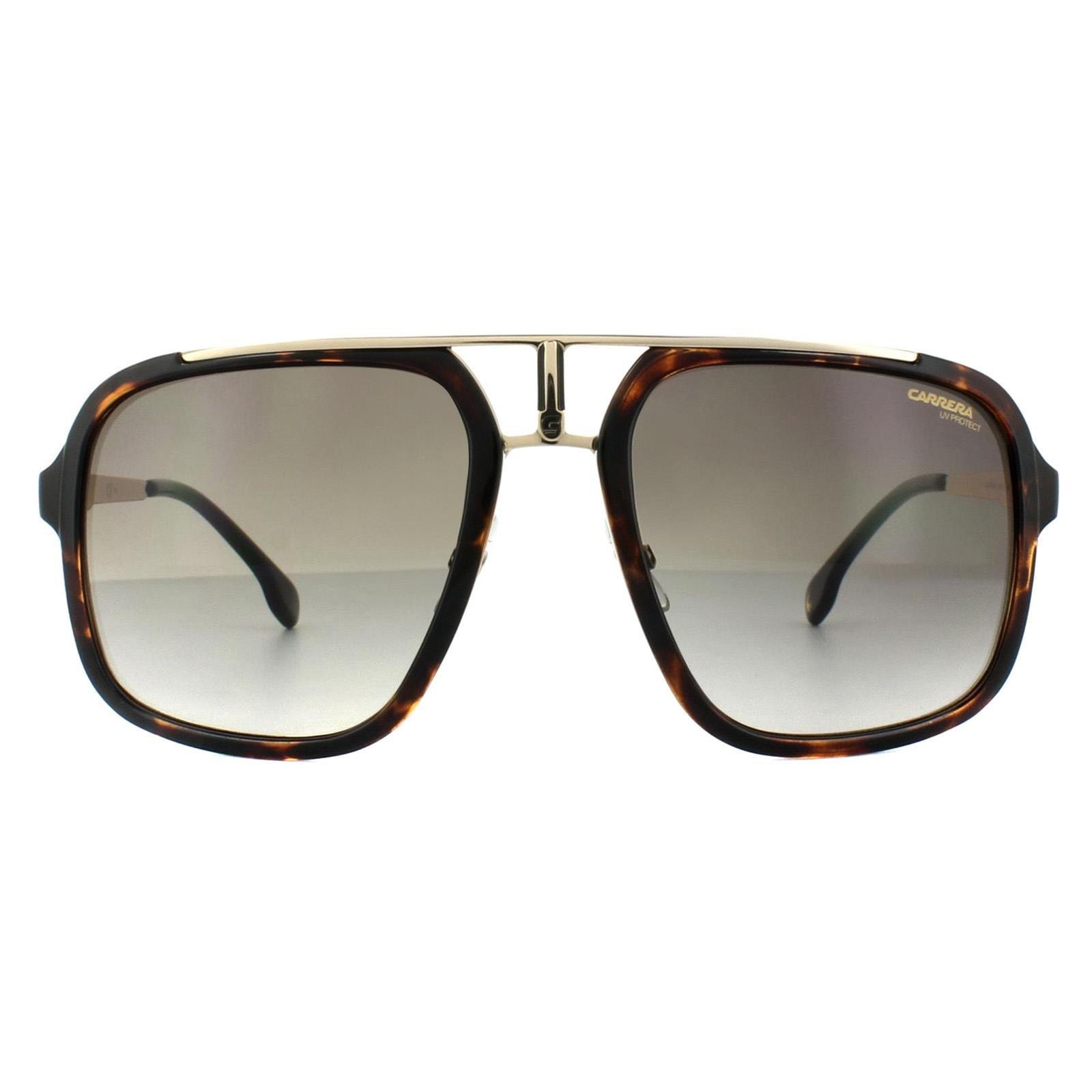 Квадратные солнцезащитные очки Havana золотисто-коричневого цвета с градиентом Carrera, коричневый цена и фото