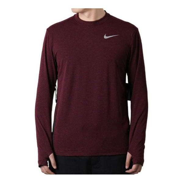 

Футболка Nike Front Swoosh Logo Long Sleeves 'Maroon Red White', белый