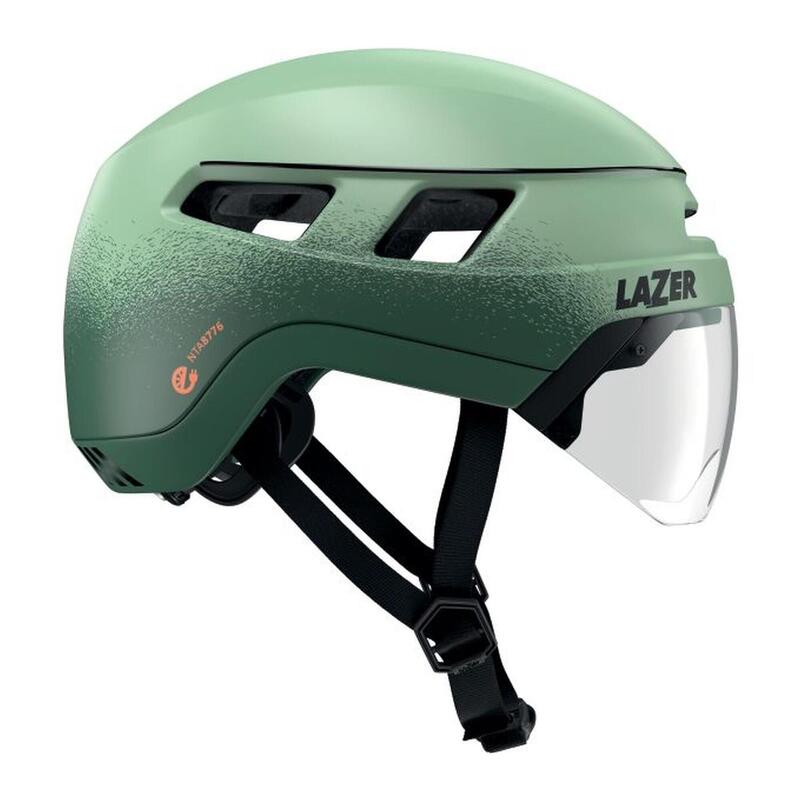 Велосипедный шлем LAZER Urbanize NTA MIPS + LED, Matte Green