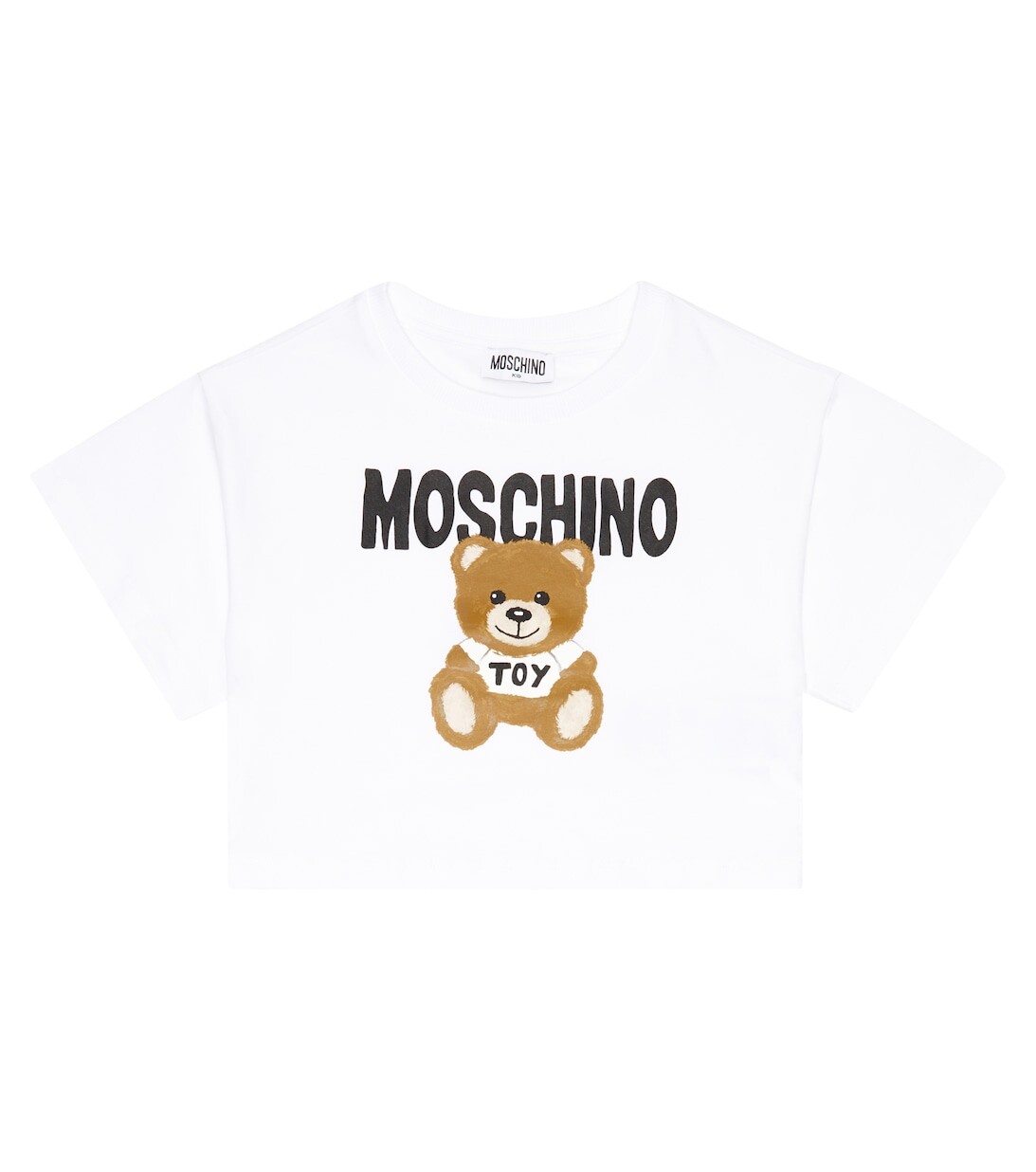 

Футболка из смесового хлопка с логотипом Moschino, белый