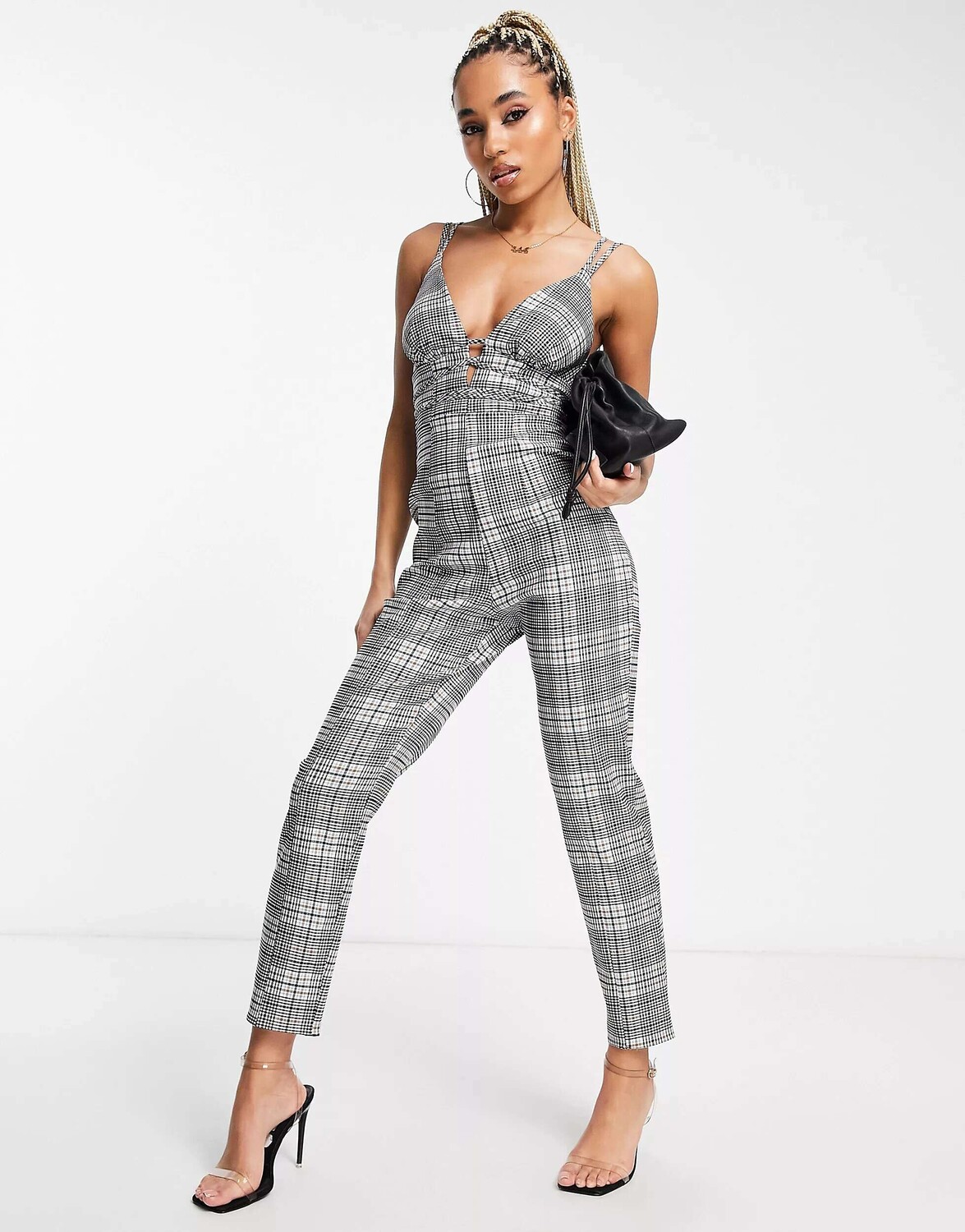 

Клетчатый комбинезон с бретелями ASOS