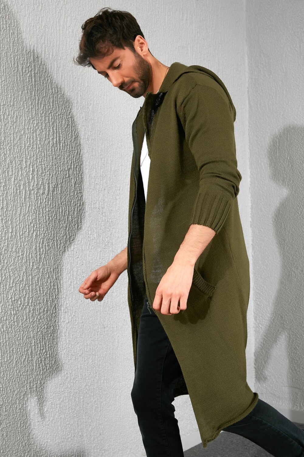

Кардиган - Зеленый - Классический крой Sateen Men