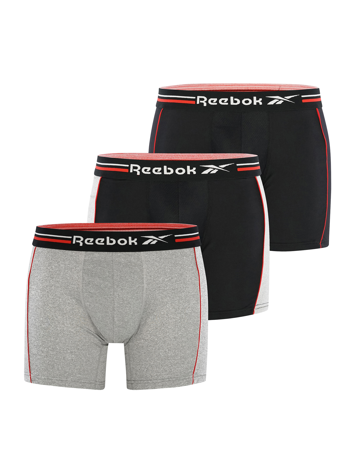Боксеры Reebok Boxer JARVIS, цвет Black/Grey Marl/Vector Red