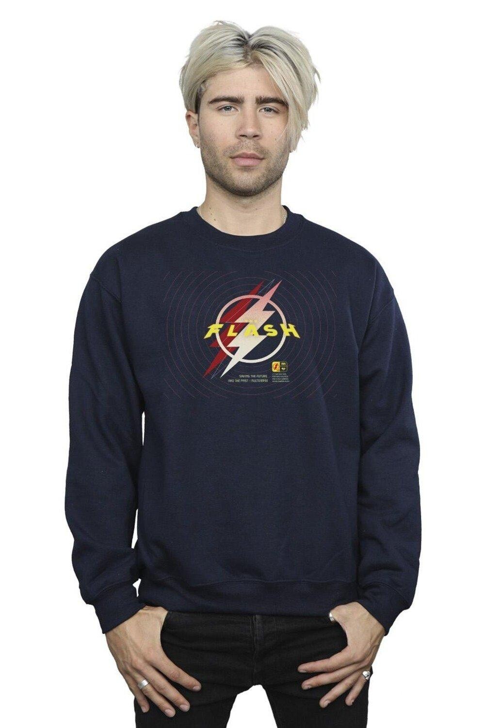 

Толстовка с логотипом Flash Lightning DC Comics, темно-синий