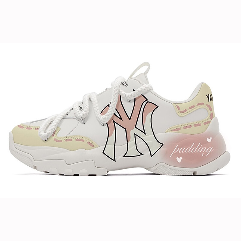 

Кроссовки MLB Big Ball Chunky Chunky Sneakers Unisex Low-top White/yellow/pink, розовый