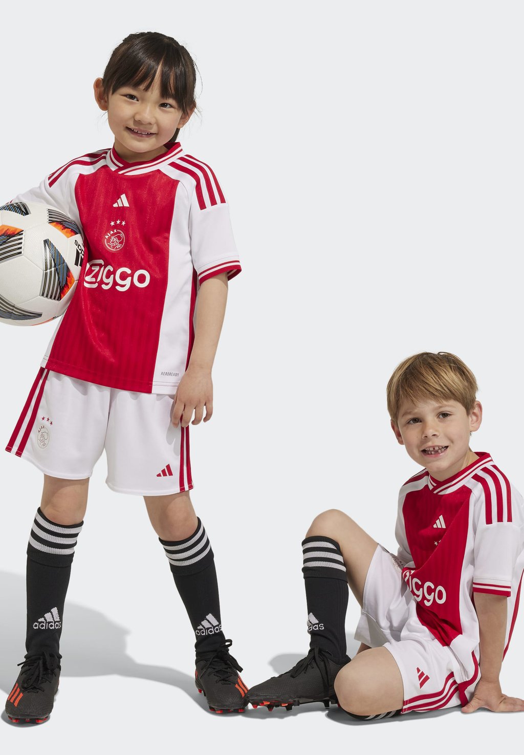 Футболка Ajax Amsterdam Home Minikit Adidas, цвет white/bold red