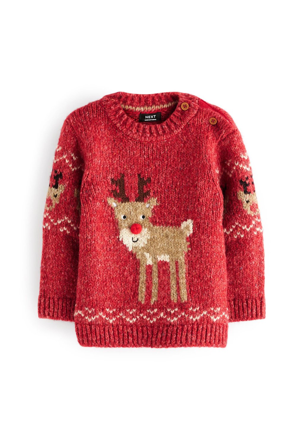 Вязаный свитер CHRISTMAS Next, цвет red reindeer busy reindeer
