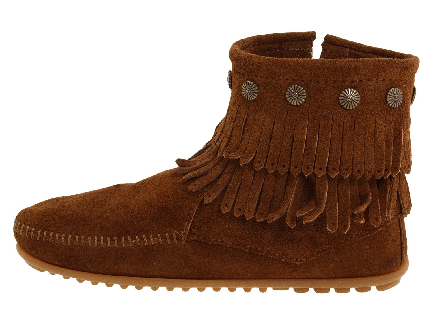 

Ботинки Minnetonka Double Fringe Side Zip Boot