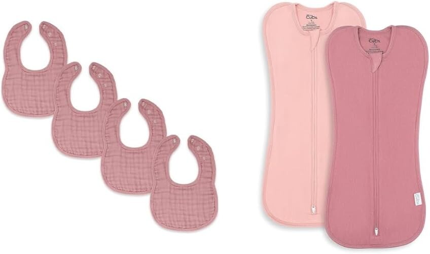 

Муслиновые детские нагрудники Comfy Cubs и одеяло для пеленания в комплекте
