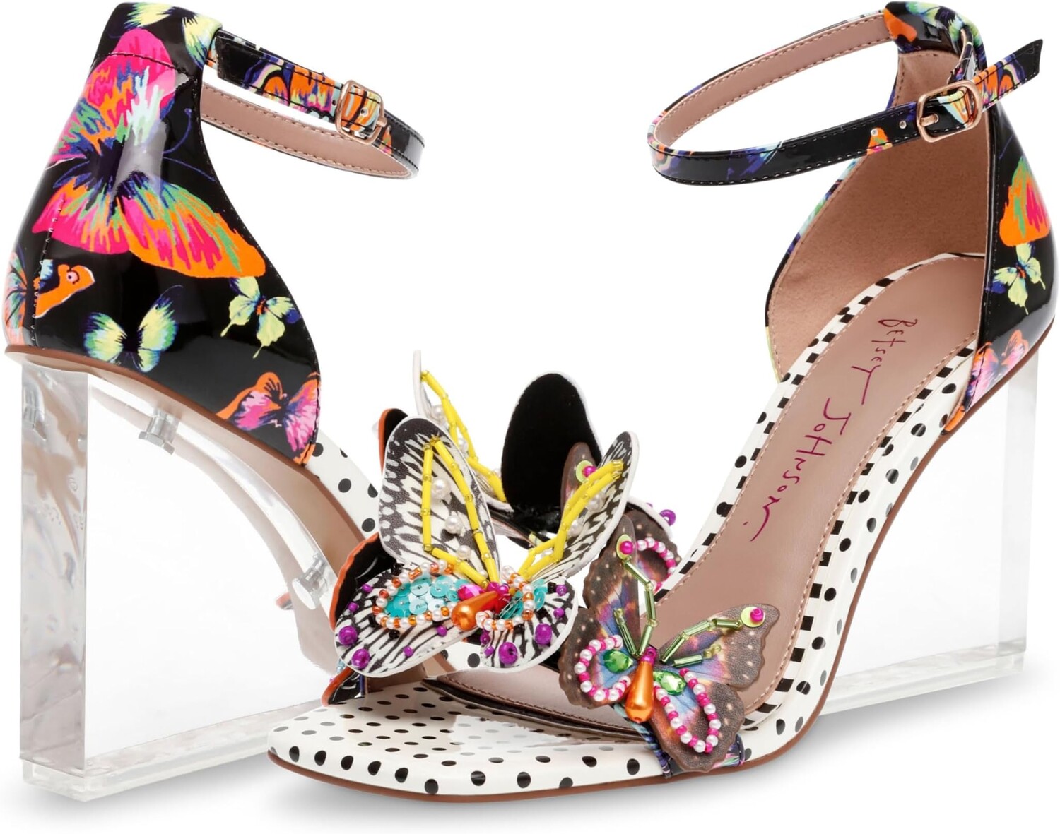 

Босоножки Marloe Wedge Sandals Blue by Betsey Johnson, цвет Black Multi