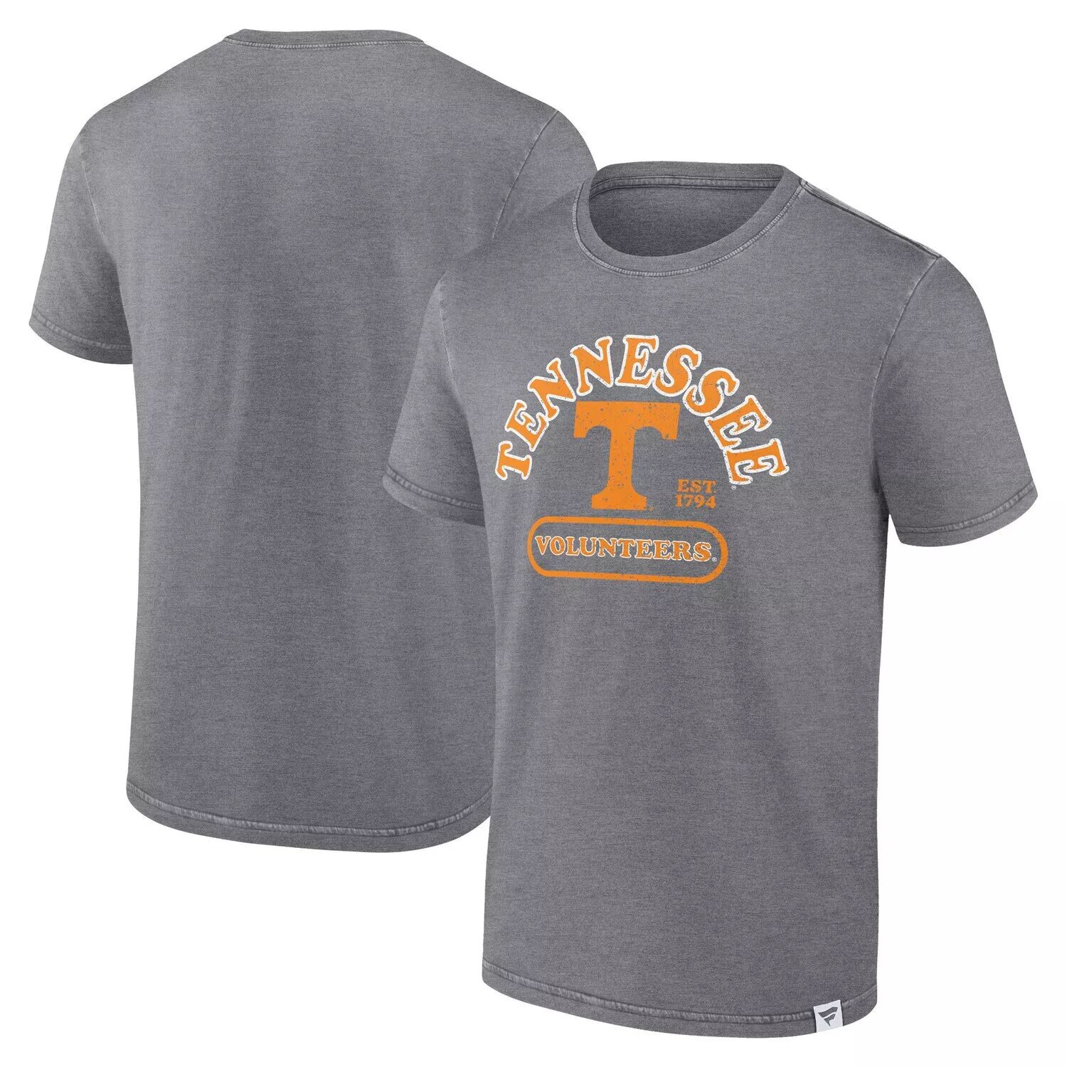 

Мужская футболка с логотипом Fanatics Heather Grey Tennessee Volunteers Old-School Pill, выстиранная ферментами