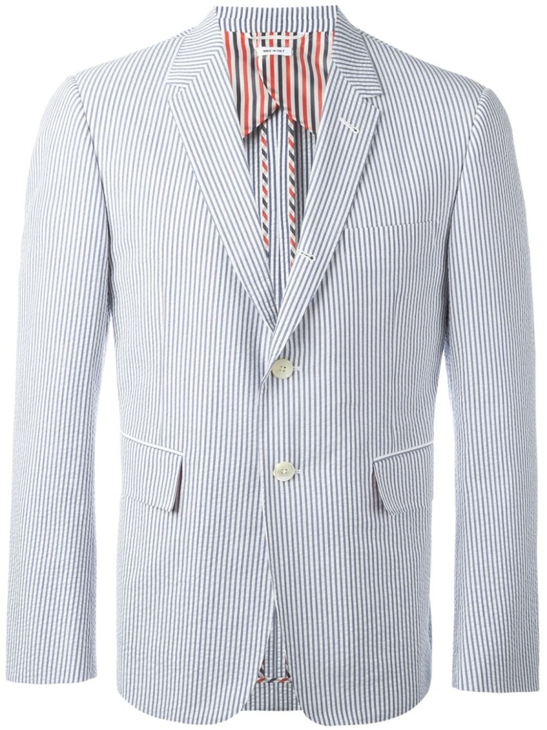 

Полосатый пиджак Thom Browne, белый